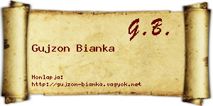 Gujzon Bianka névjegykártya