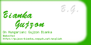 bianka gujzon business card